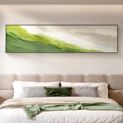 Abstract Oil Painting, 100% Hand Drawn, Modern Bedroom Decoration Painting, Light Luxury Background Wall, Hanging Painting