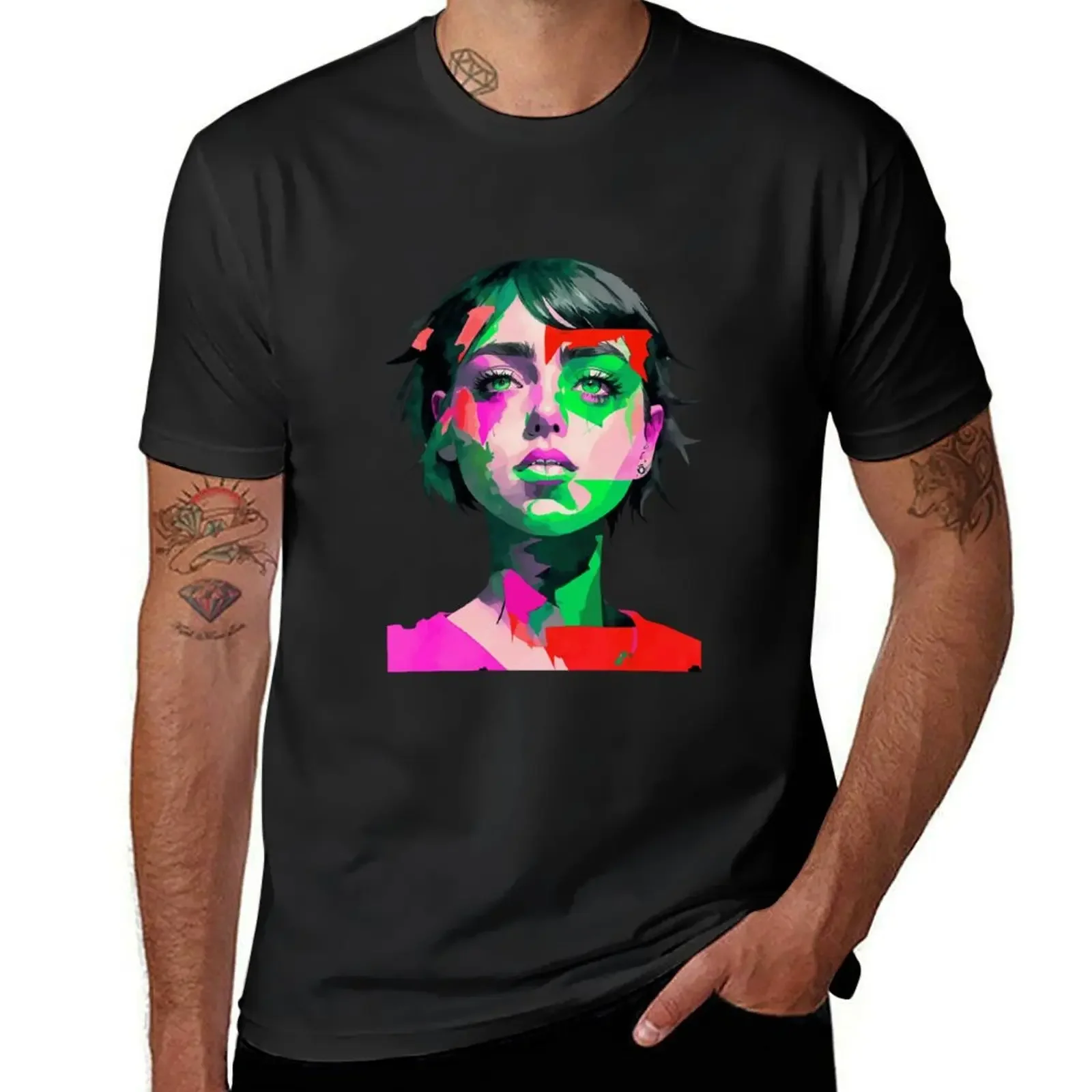 abstract billie T-Shirt customs design your own Aesthetic clothing t shirt for men