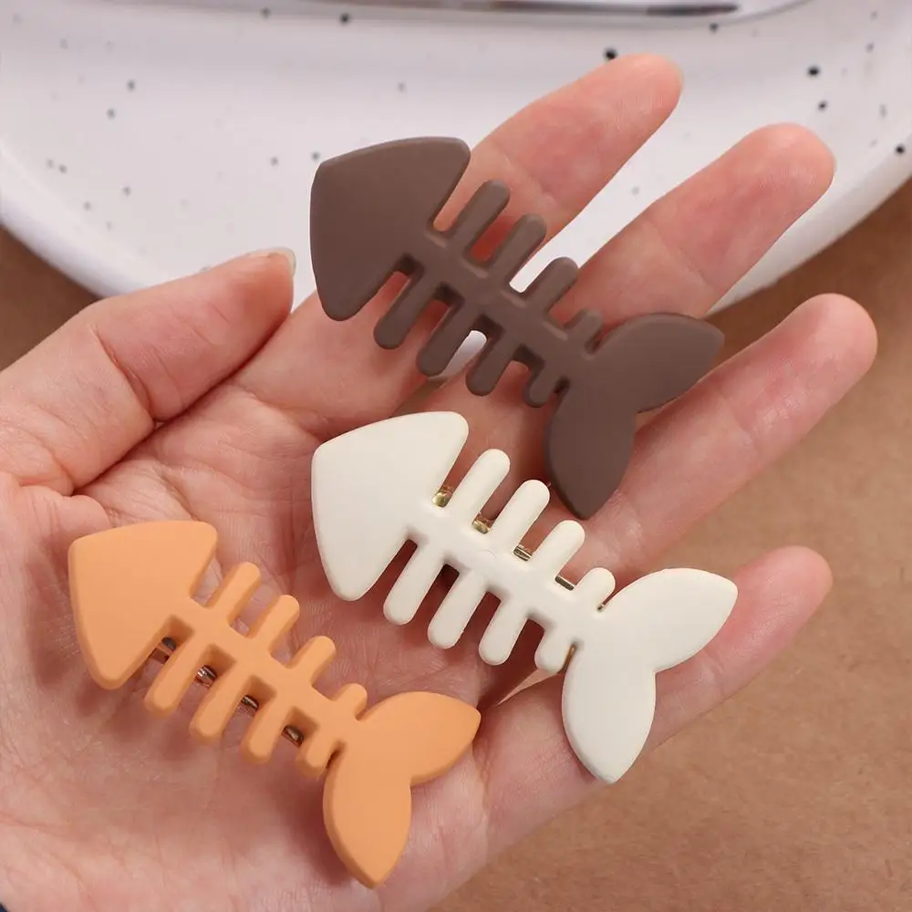 

Simple Animal Fish Bone Hair Clip Y2k Headwear Geometry Hair Accessories Plastic Hairpin Daily