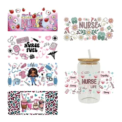 3D UV DTF Transfers Stickers 16oz Cup Wraps Medical Health Nurse's Day Printed For DIY Glass Ceramic Metal Leather Etc. D16585