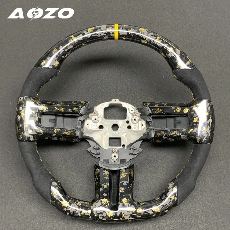 Customized For Ford Mustang 2014 Carbon Fiber Steering Wheel Ever-Carbon Racing ECR Custom Design Car Steering Wheel