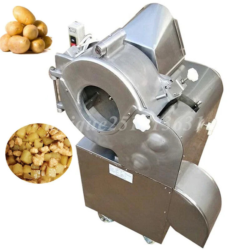 Automatic 3-10mm Vegetables or Fruit Cube Cutting Maker Industrial Onion Carrot Pepper Mushroom Potato Dicing Machine