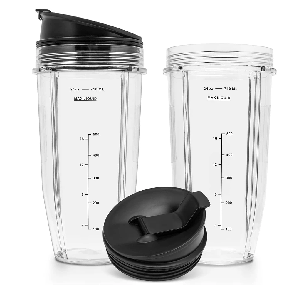 

24OZ Replacement Cups Compatible for Ninja Nutri BN401, BN701, SS101, BN400, BN800, BN801 Blender