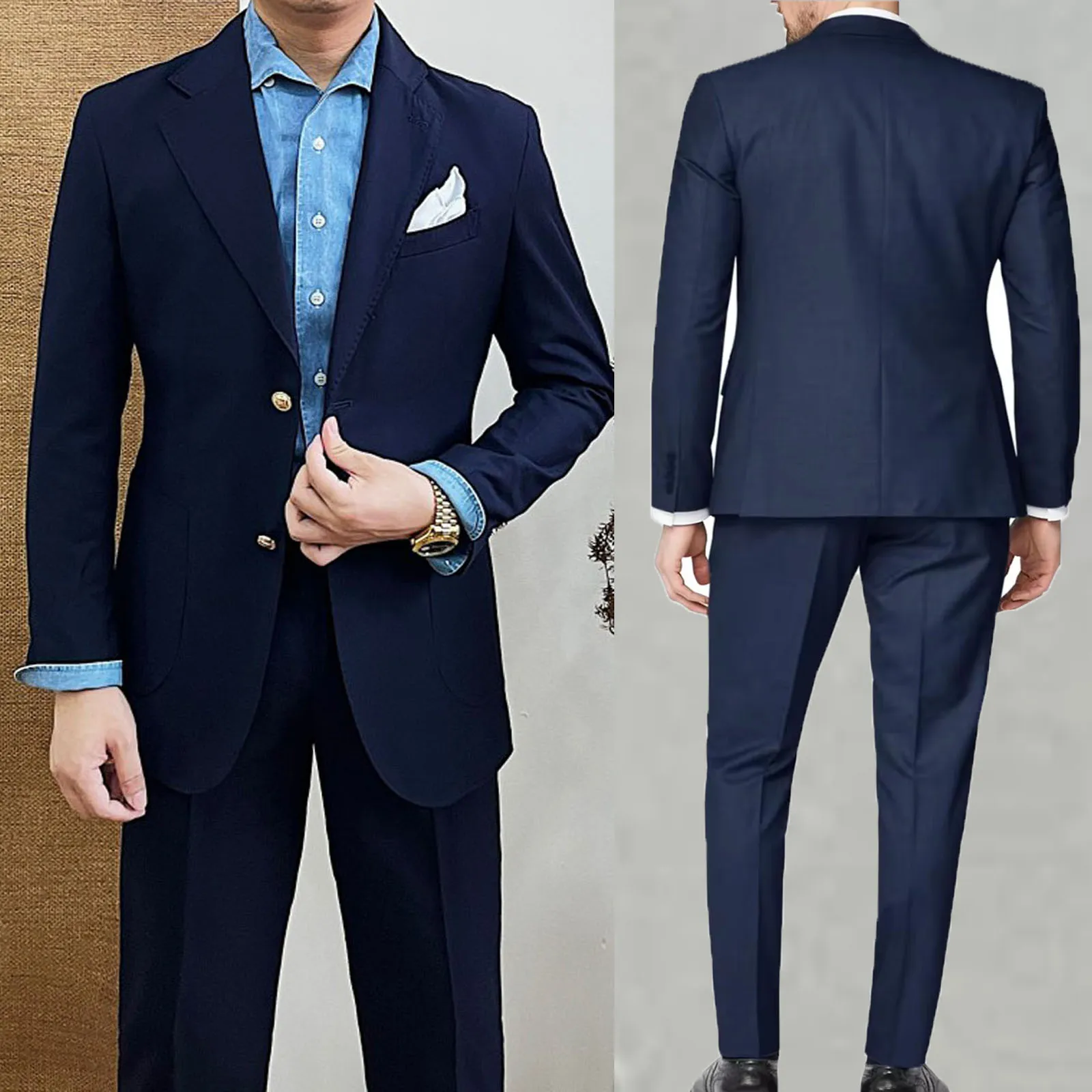 

2025 Boutique Men's Suits Fashion Business (Blazer+ Trousers) Gentleman's Wedding Casual Professional Formal Suit 2 Piece XS-6XL