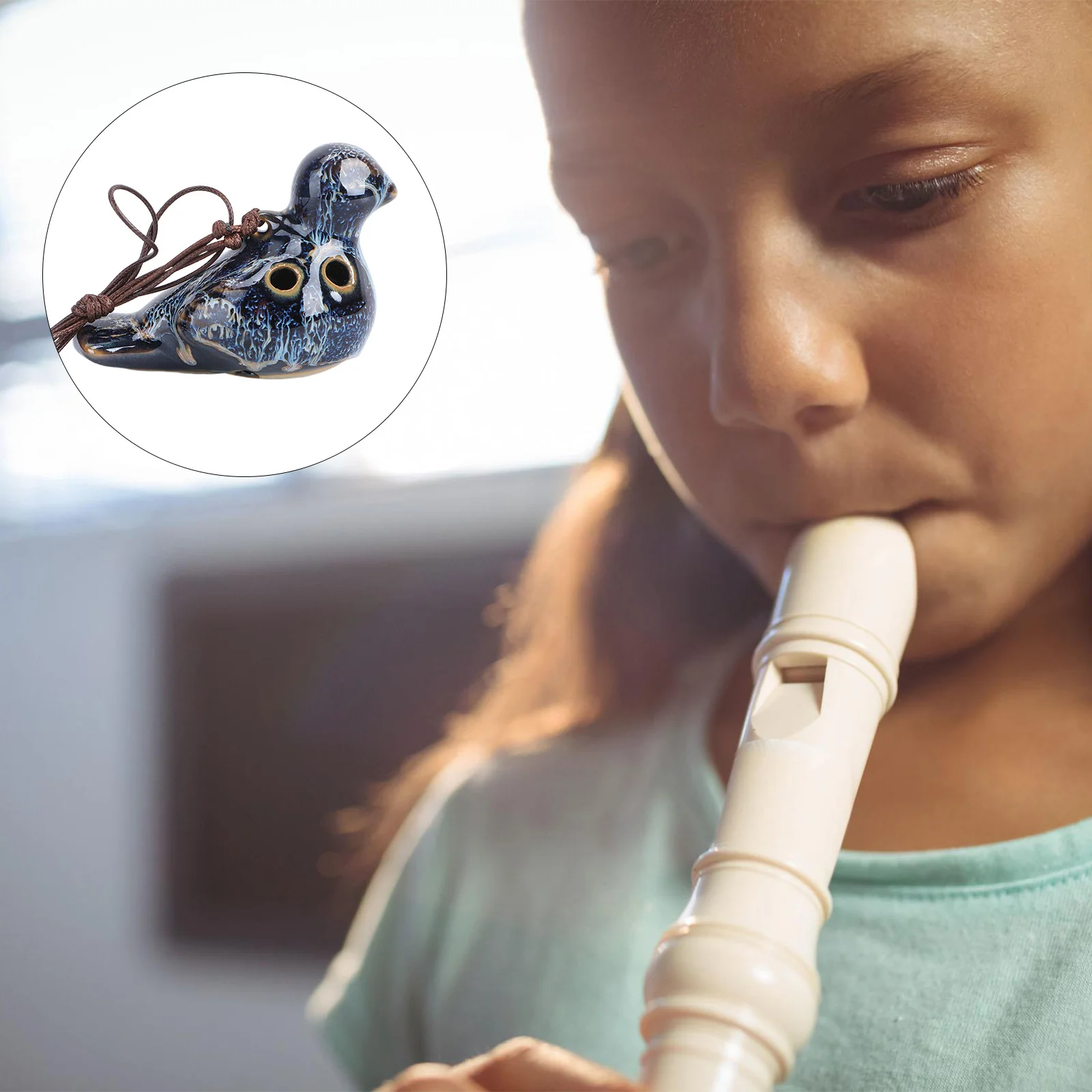 أداة موسيقية من السيراميك على شكل طائر مكونة من 6 فتحات للمبتدئين فكرة هدية محمولة فلوت هدية الأكرينا السيراميك الأكرينا