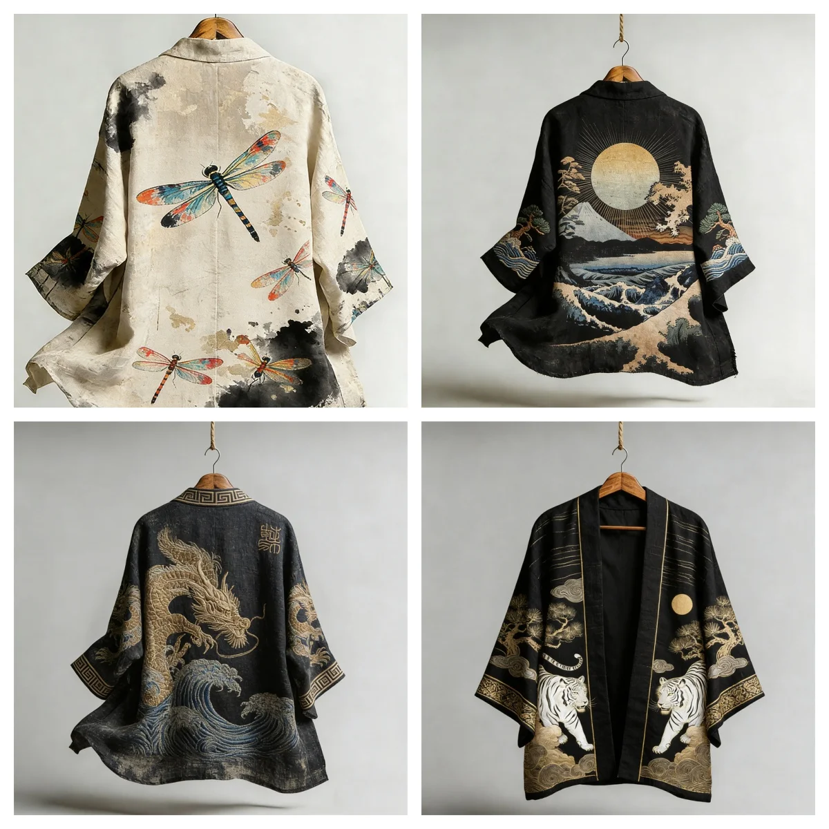 Print Flower Adult Kimono Cardigan Coat Japanese Clothing Open Front Spring Summer New Jacket Shirt Loose Yukata Haori Big Size