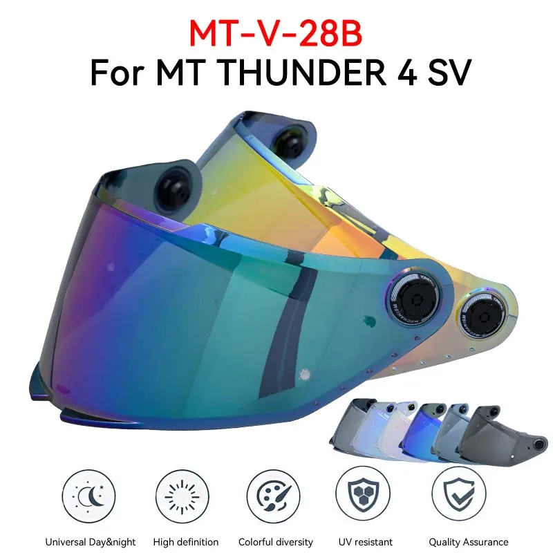 MT Helmet Visor Shield For THUNDER 4 SV Sunscreen Capacete Windshield Uv Protection Motorcycle Replace Extra Lens MT-V-28B