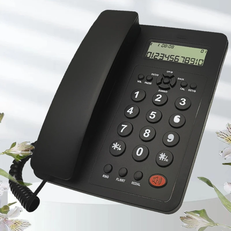 Landline Telephone Desktop Telephone Fixed Telephone Caller Telephone Front Desk Home Office with Call Display Telephon