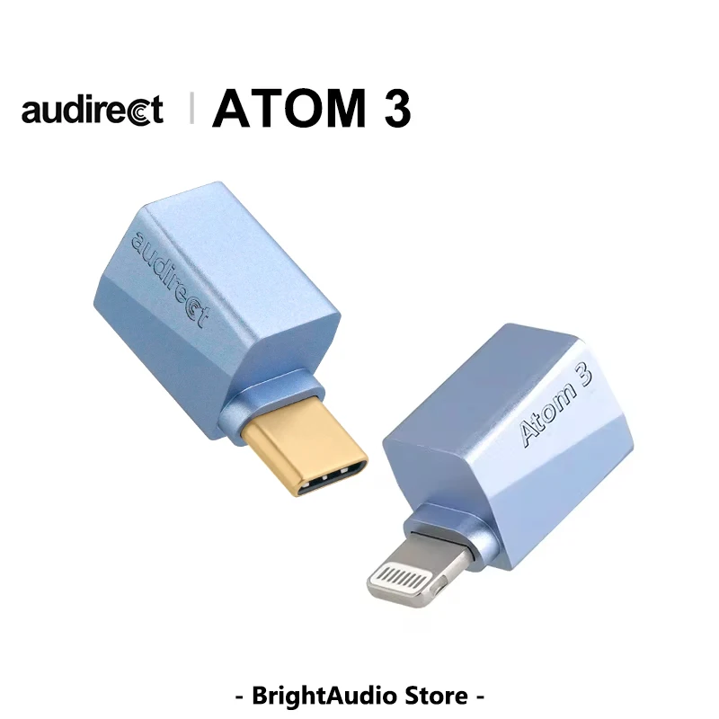 Audirect ATOM3 HIFI Portable USB DAC Headphone Amplifier ESS9280AC PRO DSD512 Type-C Lightning to 3.5MM SE Atom 3