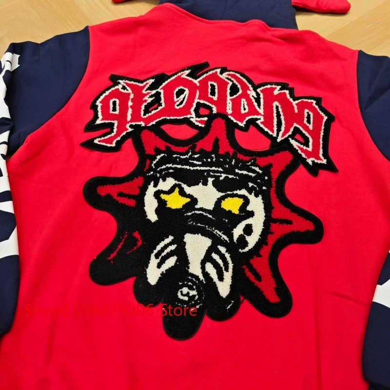 للجنسين Glo Gang هوديي الشارع أزياء التطريز شعار سميكة الدافئة البلوز الخريف الشتاء عارضة السترة تصميم جديد