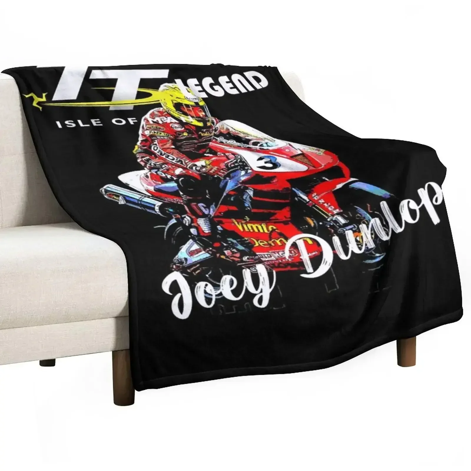 

Joey Dunlop Tt Legend Throw Blanket Travel Retros Blankets