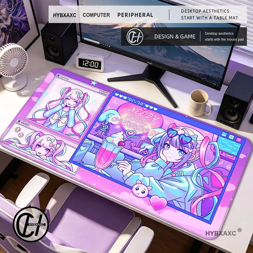 

HYBXAXC Needy Streamer Overload Ame OMGkawaiiAngel KAngel Needy Girl Overdose Mouse pad Gaming Keyboard Carpet Desktop Mat