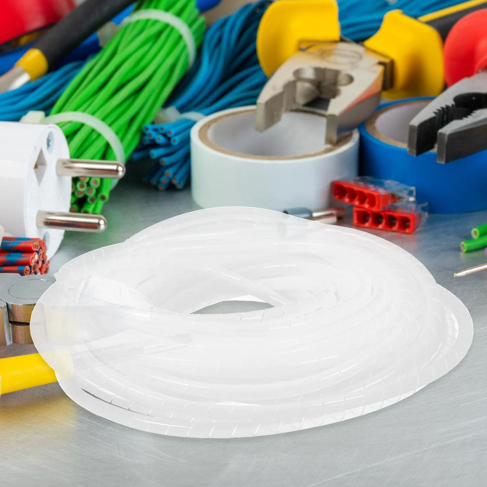 

1 Roll Spiral Cable Wrap Wire Sleeve Cable Management Tube High Elastic Cord Cover Wire Protector for Office Home Study