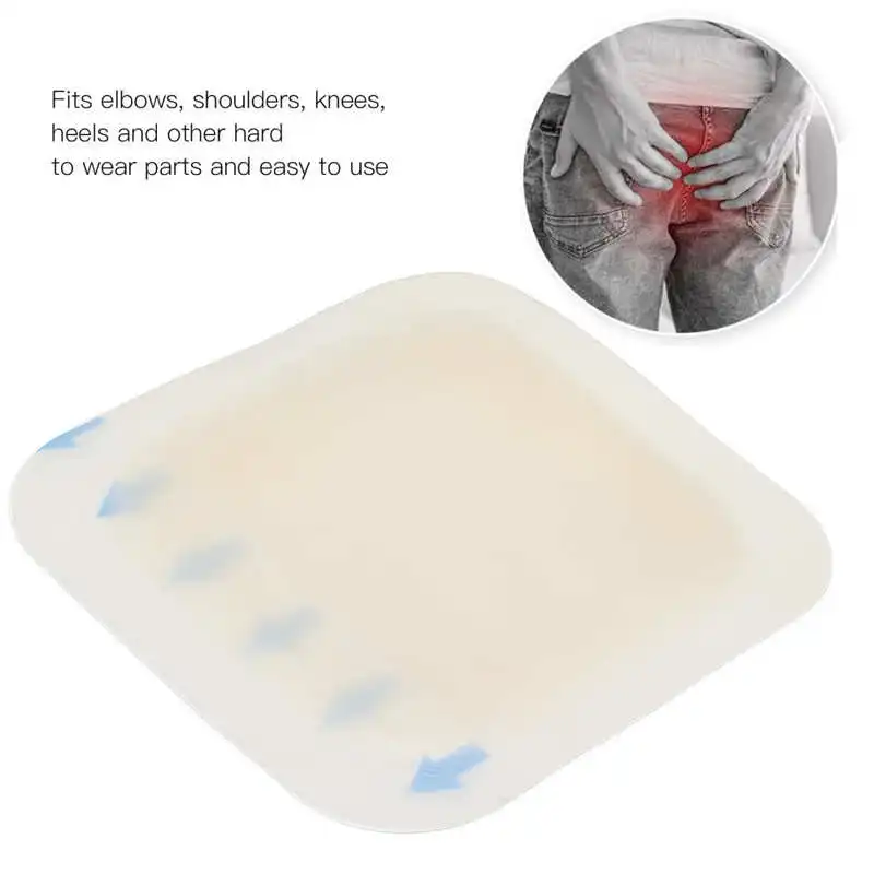 Sacrum سيليكون خلع الملابس عالية الامتصاص تحدها لاصق سيليكون وسادة للعناية بالجروح الشفاء السريع الرعاية الصحية 10x10cm