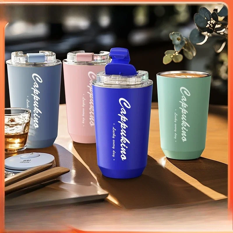 

280/380ml Casual Coffee Mug Double-layer 304 Stainless Steel Vacuum Insulated Cup Unisex Portable Water Cup
