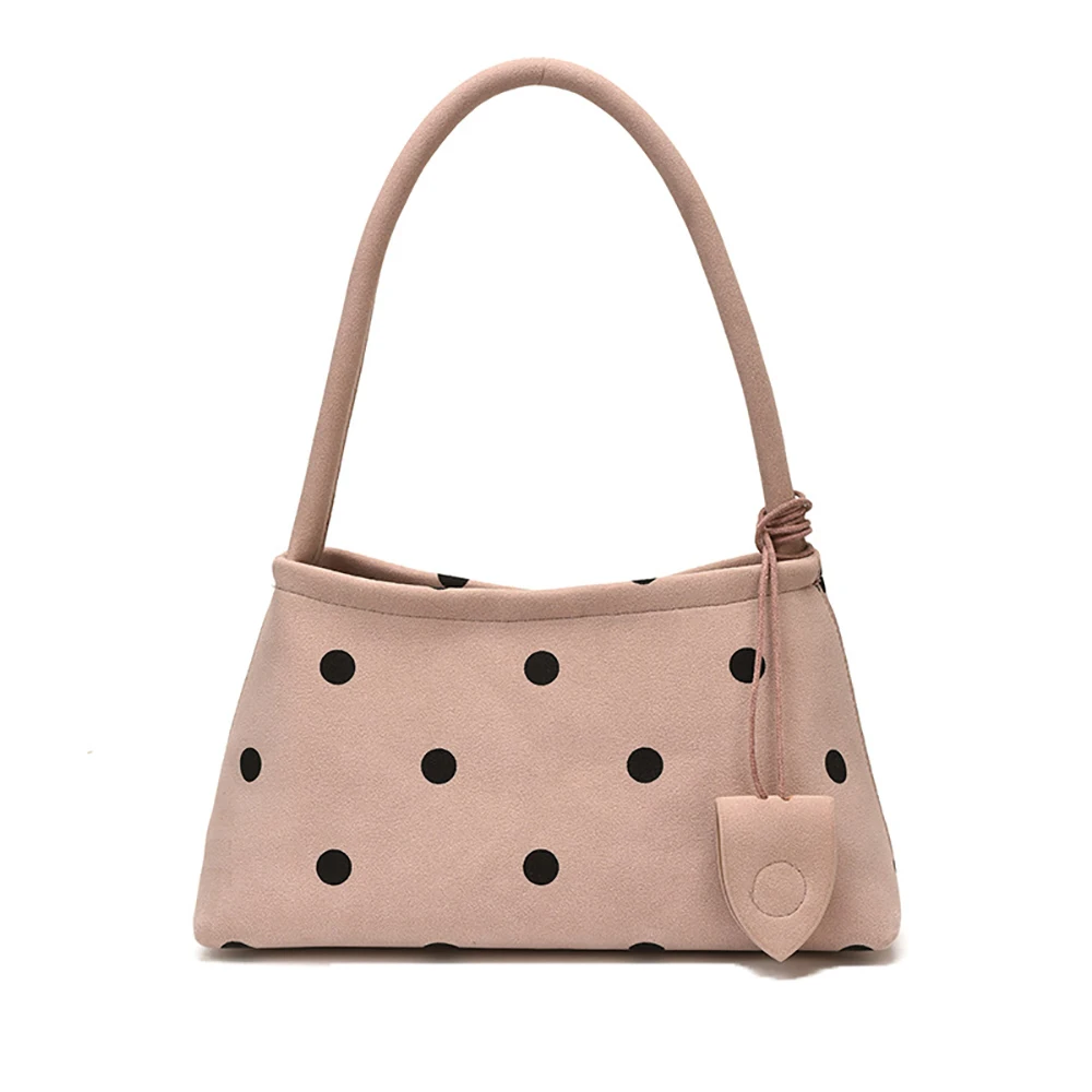 Women's Korean Style Chic Shoulder Bag High Grade Bolka Dots Pu Leather Composite Bags Summer New Commute Underarm Handbags