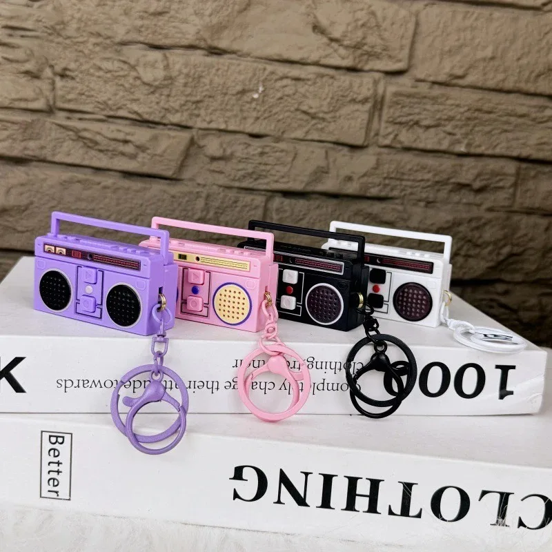 Mini Retro Recorder Keychain Can Record And Play Music Fun Music Box Pendant Personalized Couple Gift