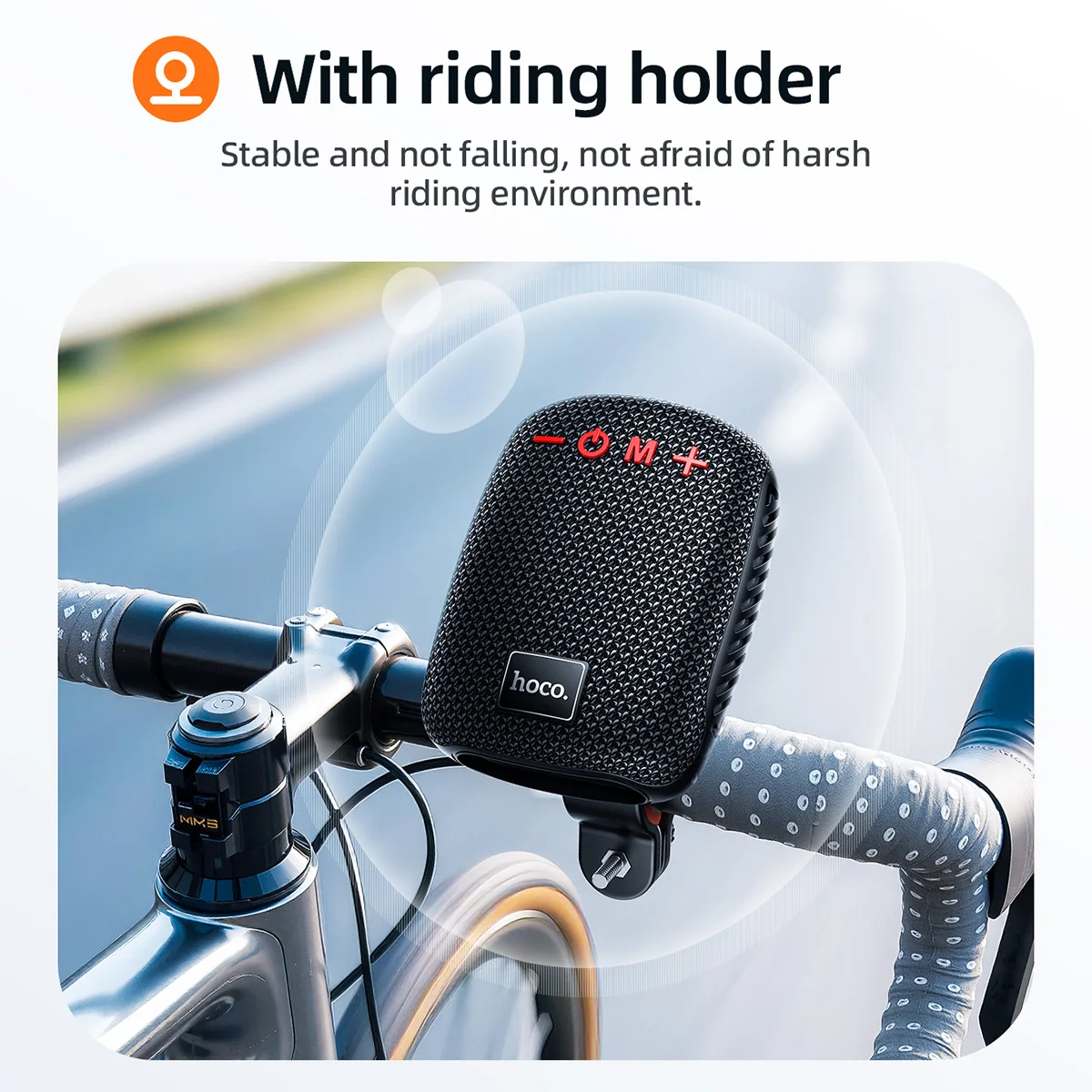 HOCO HC35 Outdoor Riding Bluetooth 5.4 Speaker Wireless Mini Audio Music Player Supports Bluetooth Playback FM TF Card USB Flash