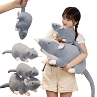 New Simulation 32/50/100cm Mouse Plush Toy Super Soft Stuffed Animals Plushies Pillow Cushion Cartoon Peluche Spoof Toys Gifts
