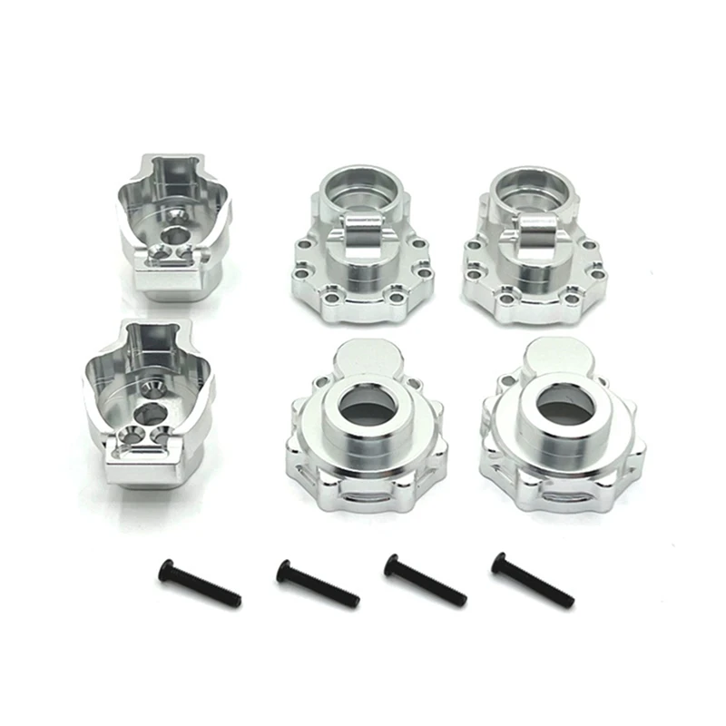 RC Car Upgrade Rear Axle Cup Kit For TRAXXAS 1/10 TRX4 HUANGBO 1/10 R1001 R1002 R1003 RC Car Upgrade Parts Silver