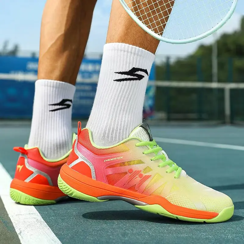 أحذية كرة الريشة خفيفة الوزن للنساء والرجال، أحذية تنس الاسكواش لتنس الطاولة، أحذية رياضية مريحة ومسامية وغير قابلة للانزلاق #3
