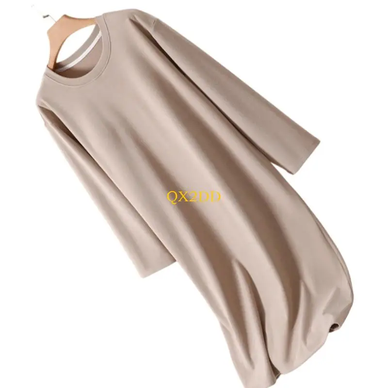 QX2D Samtweiche, dehnbare Nachtwäsche für schwangere Frauen, Winterkomfort-Nachtwäsche