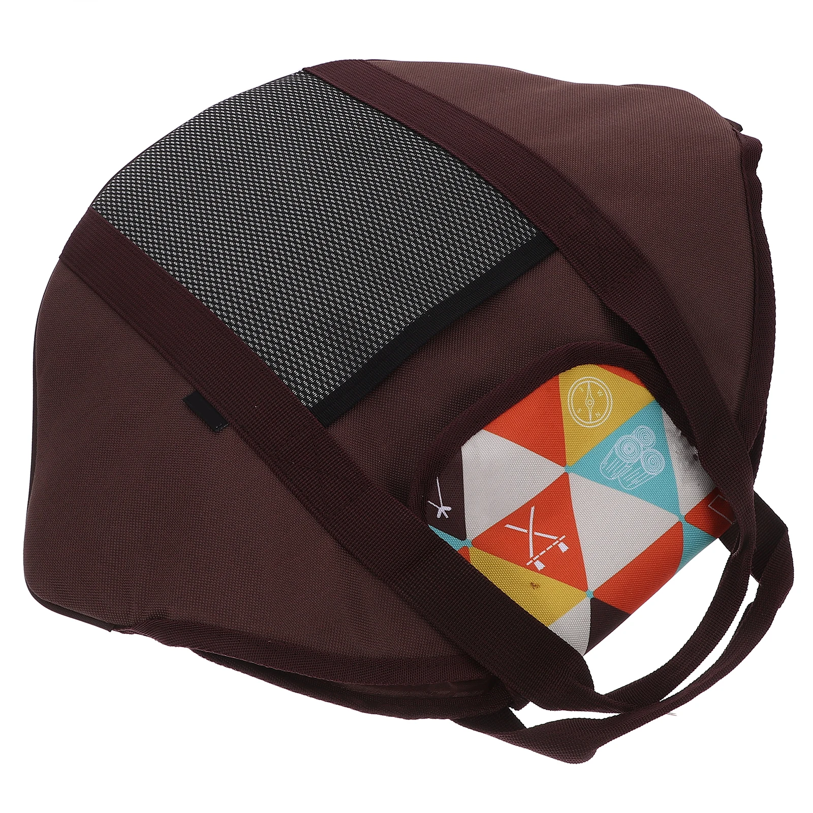 

1pc Cast Iron Pot Storage Bag Waterproof Oxford Cloth Pearl Cotton Large Capacity Foldable Nylon Handle Outdoor Camping