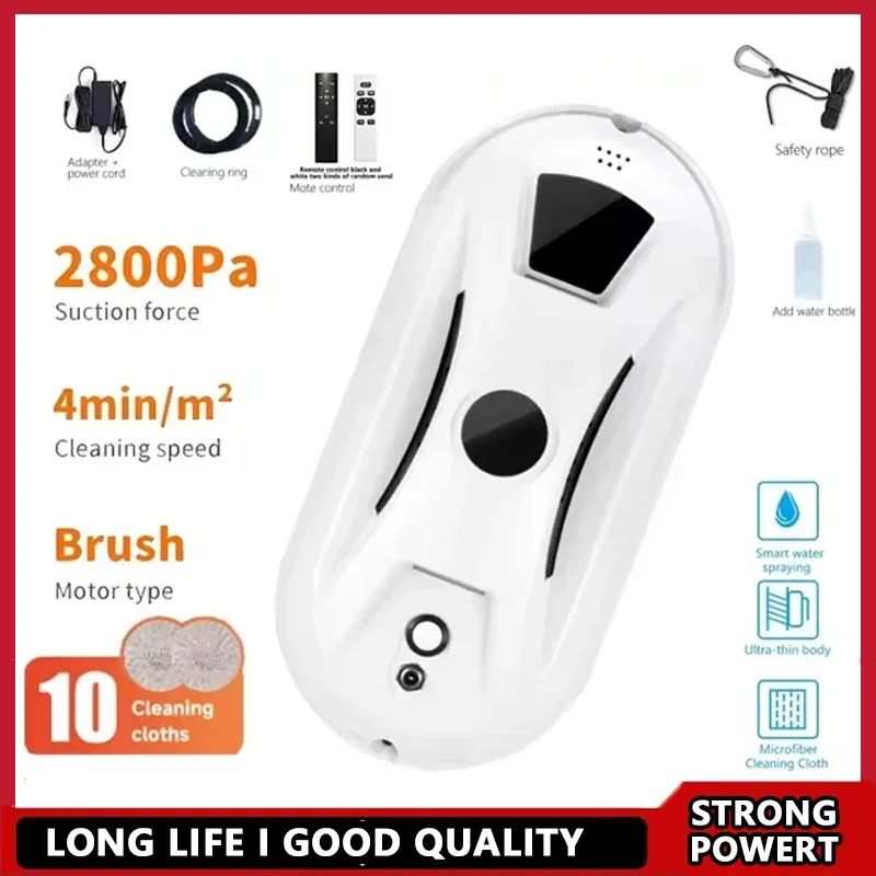 

Upgraded Intelligent Window Cleaning Robot Water Spraying Function Electric Glass Window Cleaner With Remote Control For Home