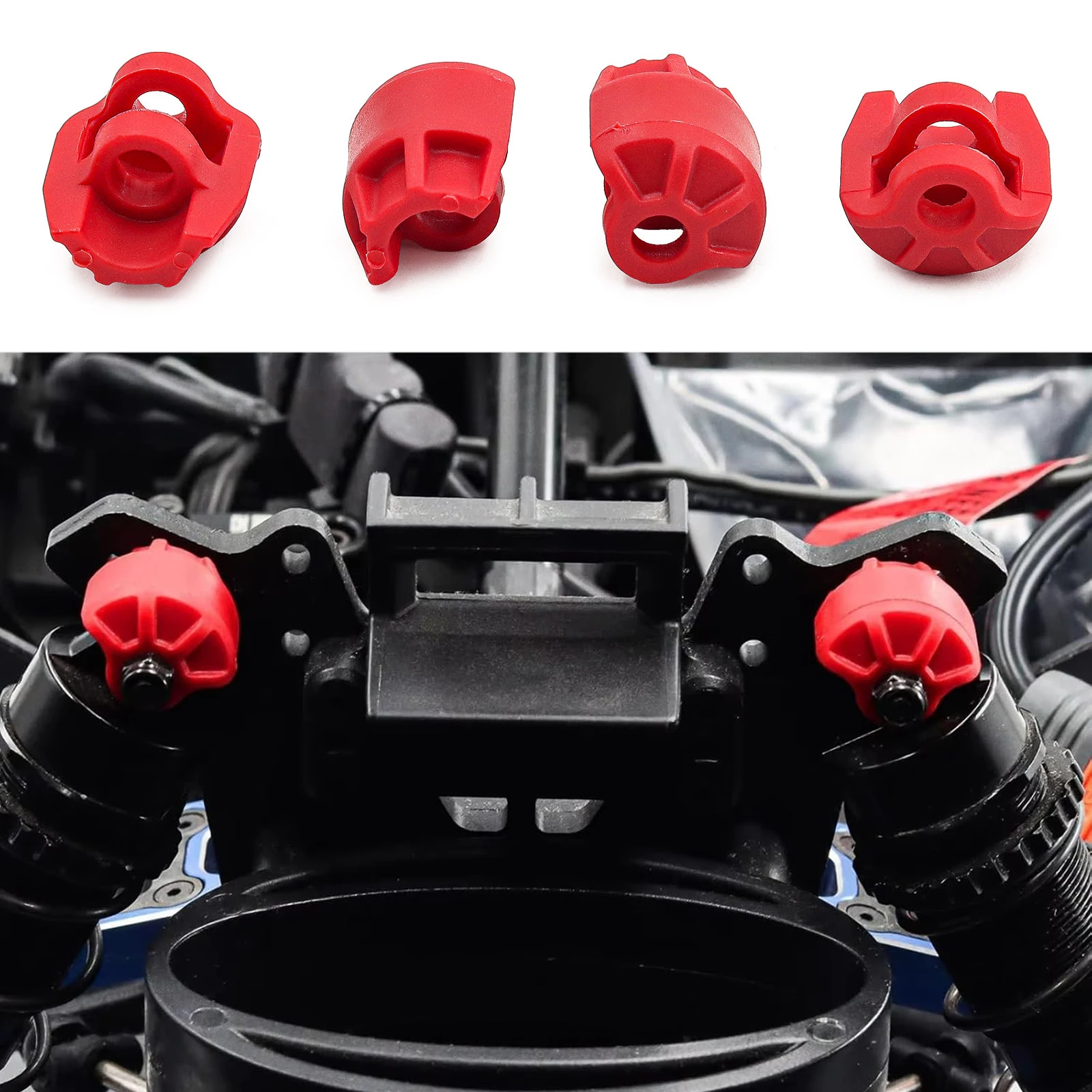 4Pcs Universal Plastic Shock Absorber Caps Lightweight Upgrade Parts for Arrma 1/7 & 1/8 RC Cars