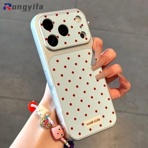For Samsung Galaxy A57 A56 M56 F56 A55 A54 A53 A52S A51 A50S M40S A30S A73 A72 A71 F42 Phone Case Cute Polka Dots Luxury Cover