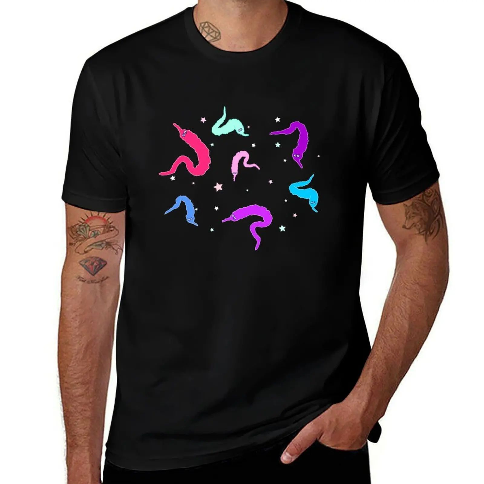 

Worms in Space T-Shirt Simple Casual Short Sleeve Tee