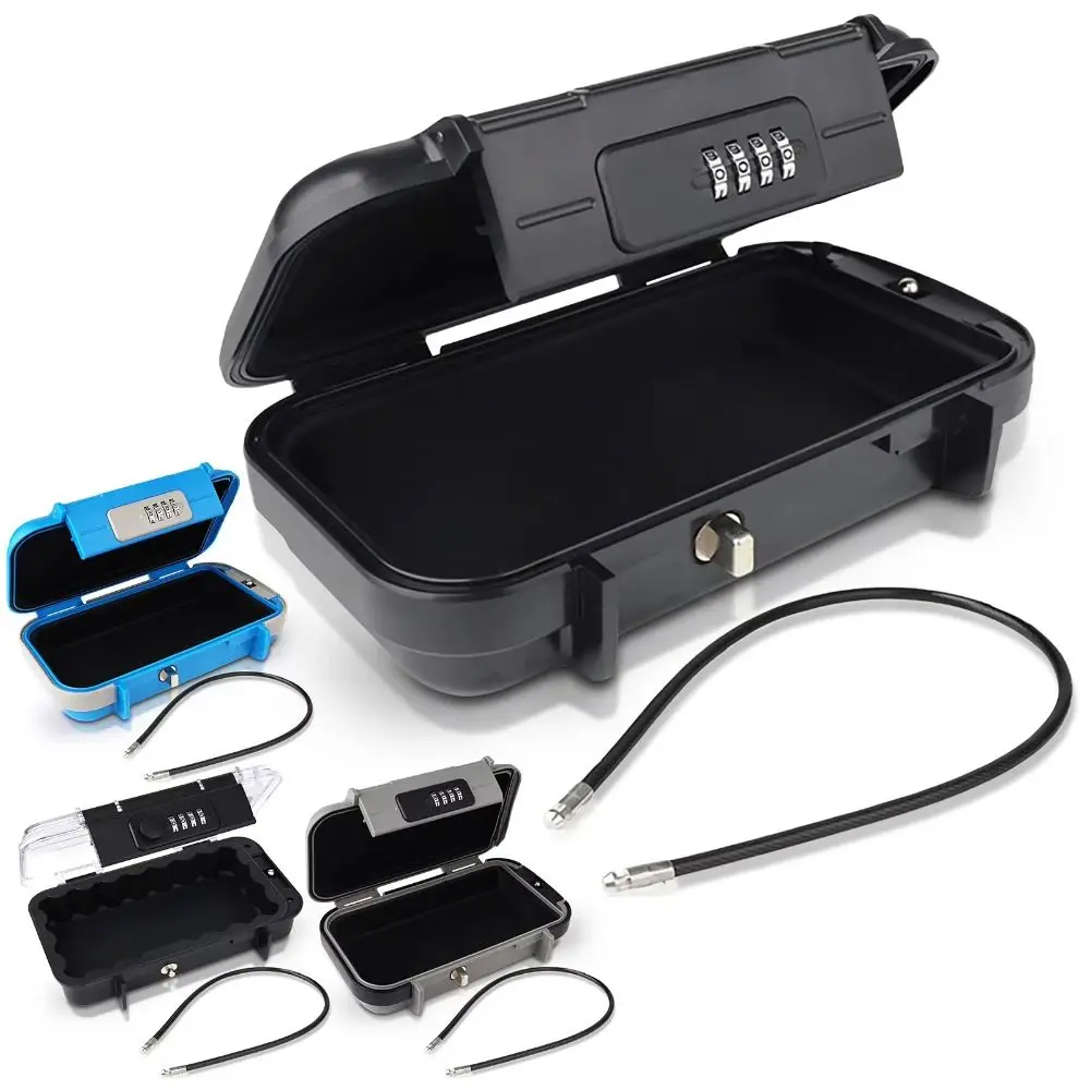 

Large Capacity Portable Safe Box with Removable Cable Handle Waterproof Password Storage Box Security Lock Multifunctional