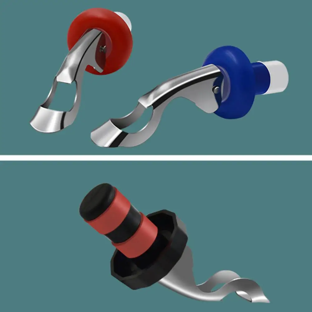 High Wine Stopper Leak-proof Wine Bottle Stopper Silicone Sealer Push-type Wine Stopper Nozzle Kitchen Bar Tableware for Home
