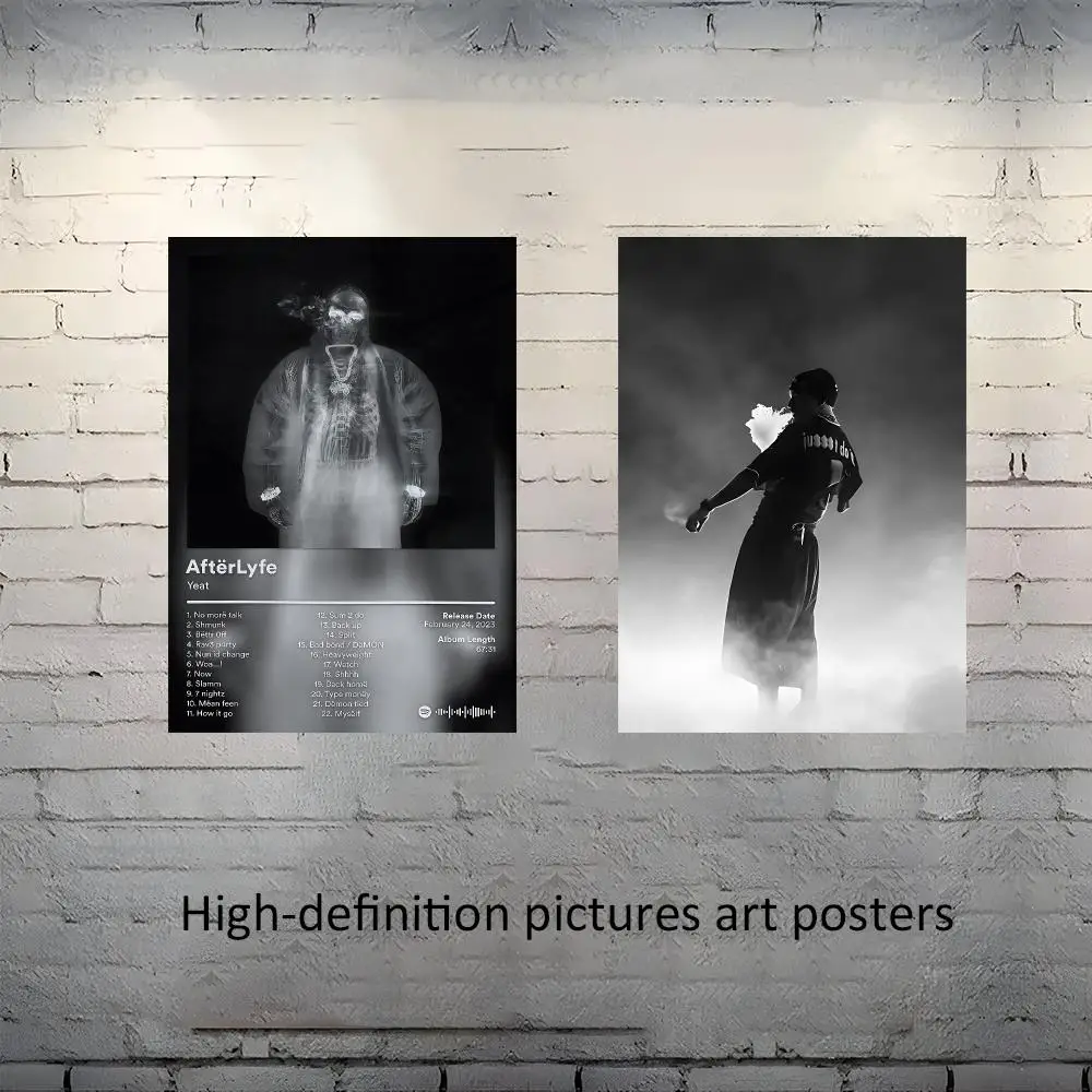 Yeat Singer Afterlyfe Poster Frameless poster pp Matte adhesive paper for Living room hallway bedroom