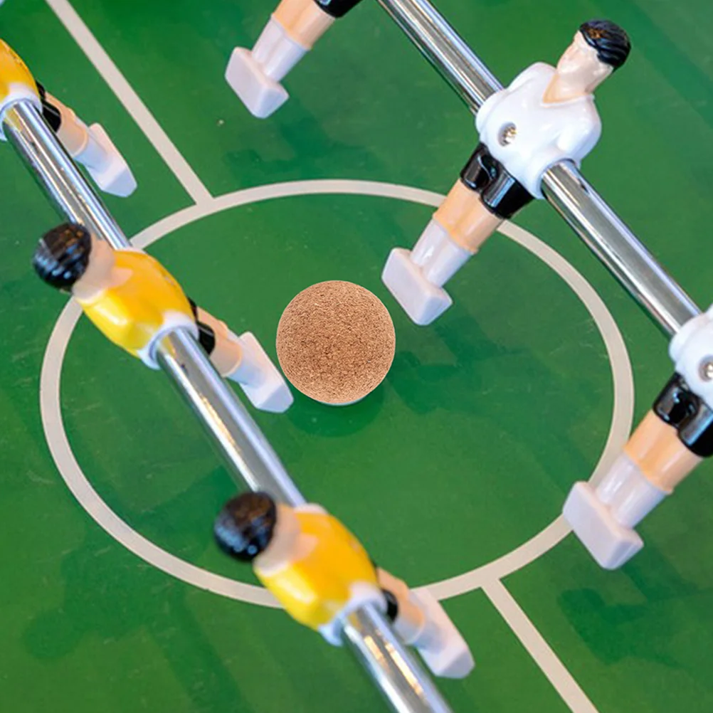 2 Pcs Football Table Accessories Wood Soccer Desktop Replacement Balls Cork Mini Indoor Game Supplies Foosball Parts