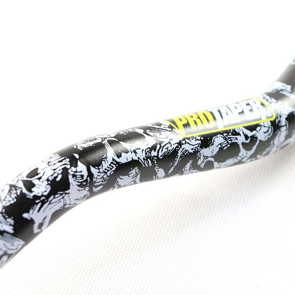 Protaper metal mulisha mxユニバーサル特大径ハンドルバー6061アルミニウム合金スカルパターンハンドルバー (直径1-1/8 \