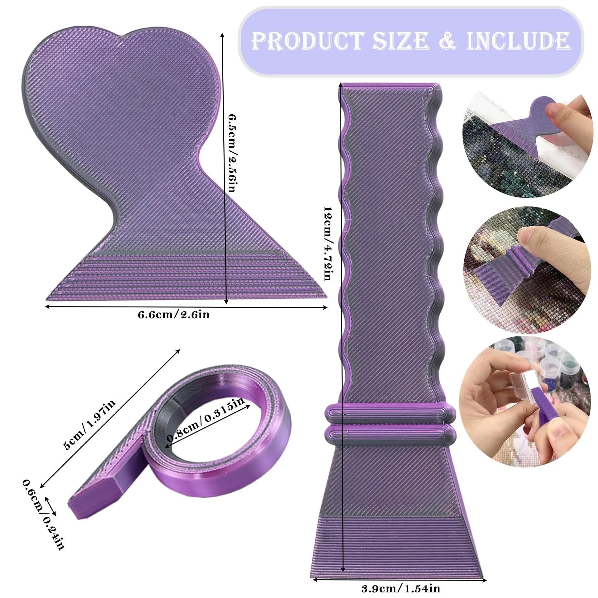 Diamond Painting Correction Tools, Diamond Painting Corrector Set, Diamond Painting Drill Bead/Label Remover, Diamond Storage Cover Remover, 3-Piece Diamond Painting Accessory Set