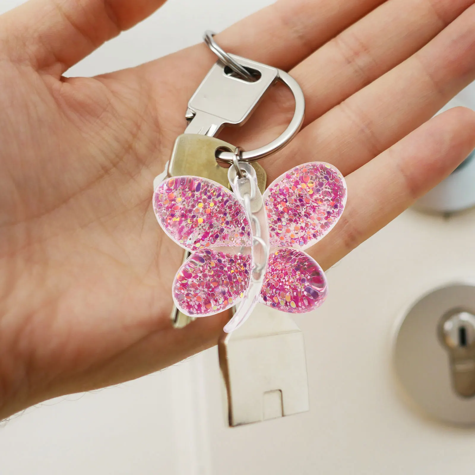 

3 шт. акриловые подвески-бабочки, брелки, легкие многофункциональные ювелирные изделия, украшения «сделай сам», подвеска с блестками