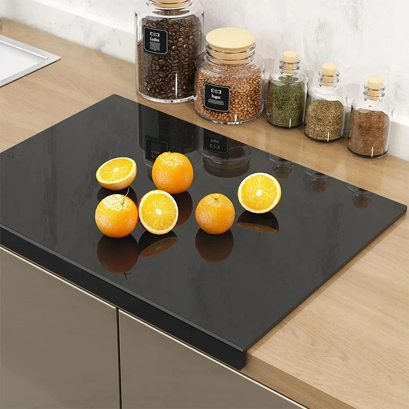 Acrylic Transparent Cutting Board With Lip Anti-slip Kitchen Cutting Chopping Boards Counter Countertop Protector Kitchen Gadget