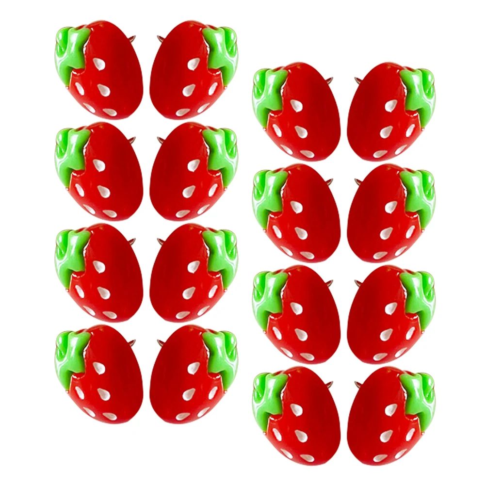 

30Pcs Strawberry Shaped Push Pins Cute Thumbtacks for Cork Board Map Marking Office Organization Travel Planning Craft