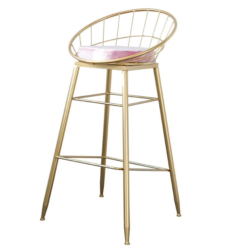 Cafe Nordic Bar Table Set, Gold Simple Solid Wood Bar Table And Chair Combination Bar Wrought Iron High Table