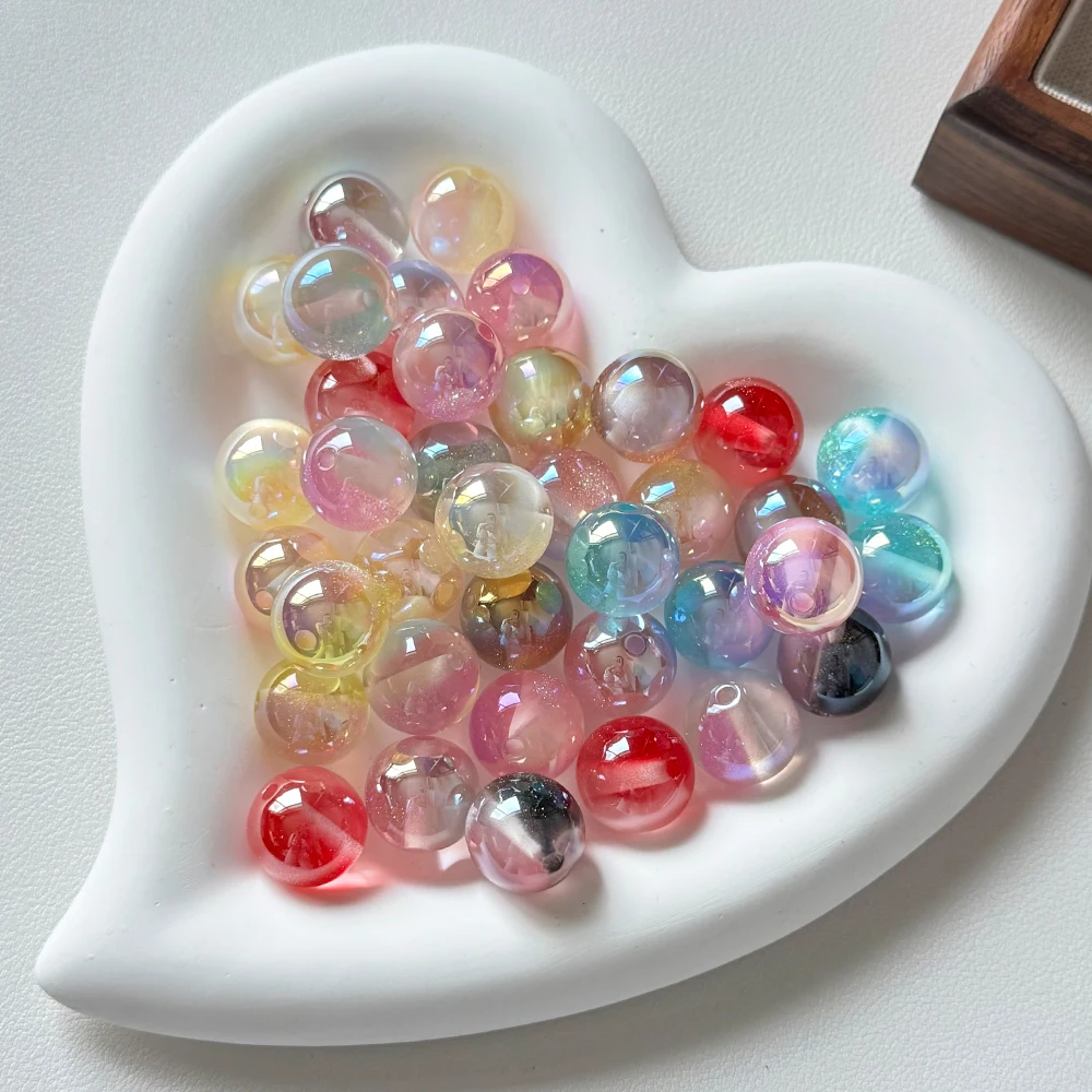 

Cordial Design 16*16MM 100Pcs Aurora Effect/Jewelry Findings & Components/DIY Beads/Round Shape/Glitter Powder/Hand Made #18827