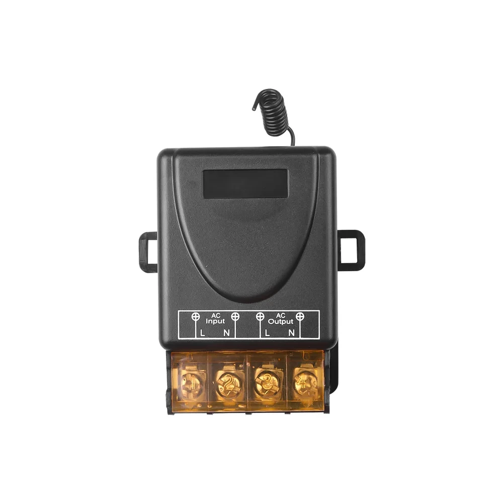 433Mhz Draadloze Afstandsbediening Schakelaar AC 110V 220V 30A Relais 1CH Ontvanger Controller en 2botton RF 433 Mhz Zender