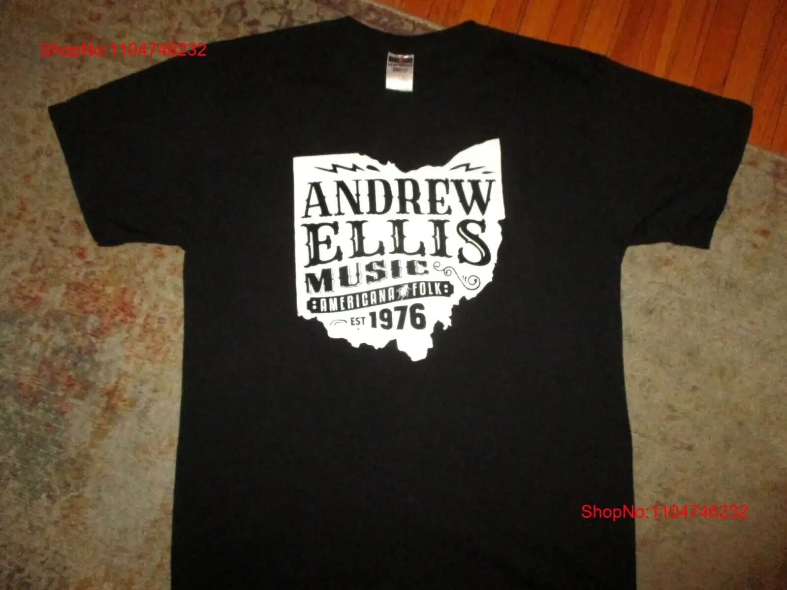 ANDREW MICHAEL ELLIS camiseta concierto Americana Indie Folk Blues música Toledo LG vintage lavado Top para uso diario streetwear