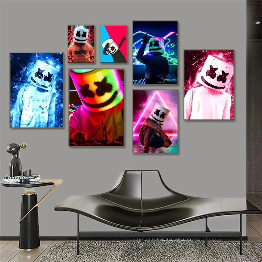 1pc Marshmello Dj Poster HD Posters Home Room Bar Cafe Decor Art Wall Painting Picture