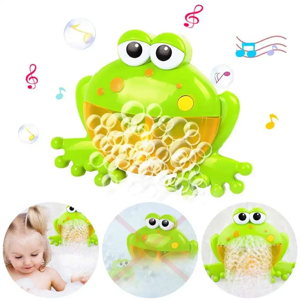 Babybadje Speelgoed Bubble Machine Kikker Muziek Kinderbadspeelgoed Bad Zeep Automatische Bubble Maker Babybadkamer Speelgoed voor kinderen