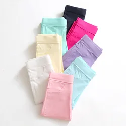 Kids Girls Elastic Straight Slim Pencil Pants for Spring Autumn Children Trousers