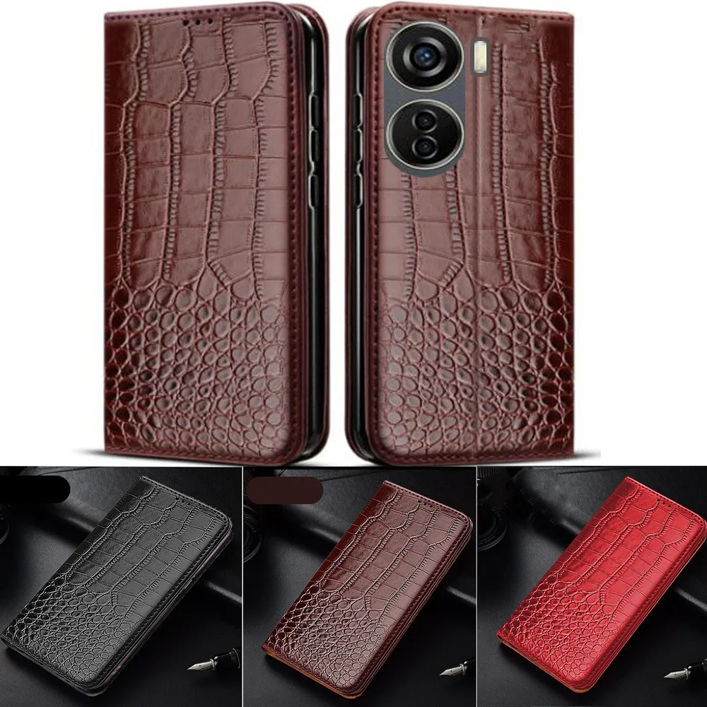 Funda de cuero con tapa magnética para ZTE Blade V50, V41 Smart V50, diseño 4G, A72S, A32, A52 Lite, A33S, Axon 40, 50 Lite