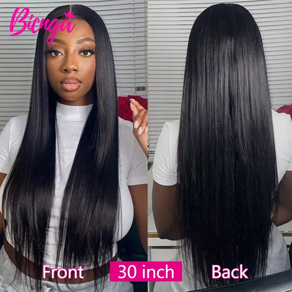 13x4 Straight Lace Front Human Hair Wig Pre Plucked Brazilian Human Hair Wigs for Women Long Thick Hair Wig