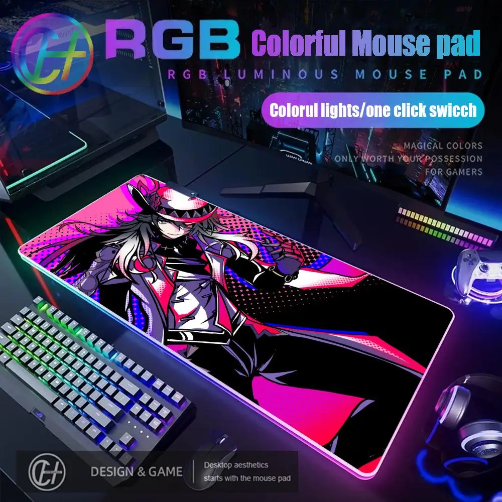 

Игровой коврик для мыши HYBXAXC RGB, настольный коврик HD для геймеров, большой светодиодный коврик XXL 100x500 см, Ashveil Honkai Star Rail RGB коврик для мыши